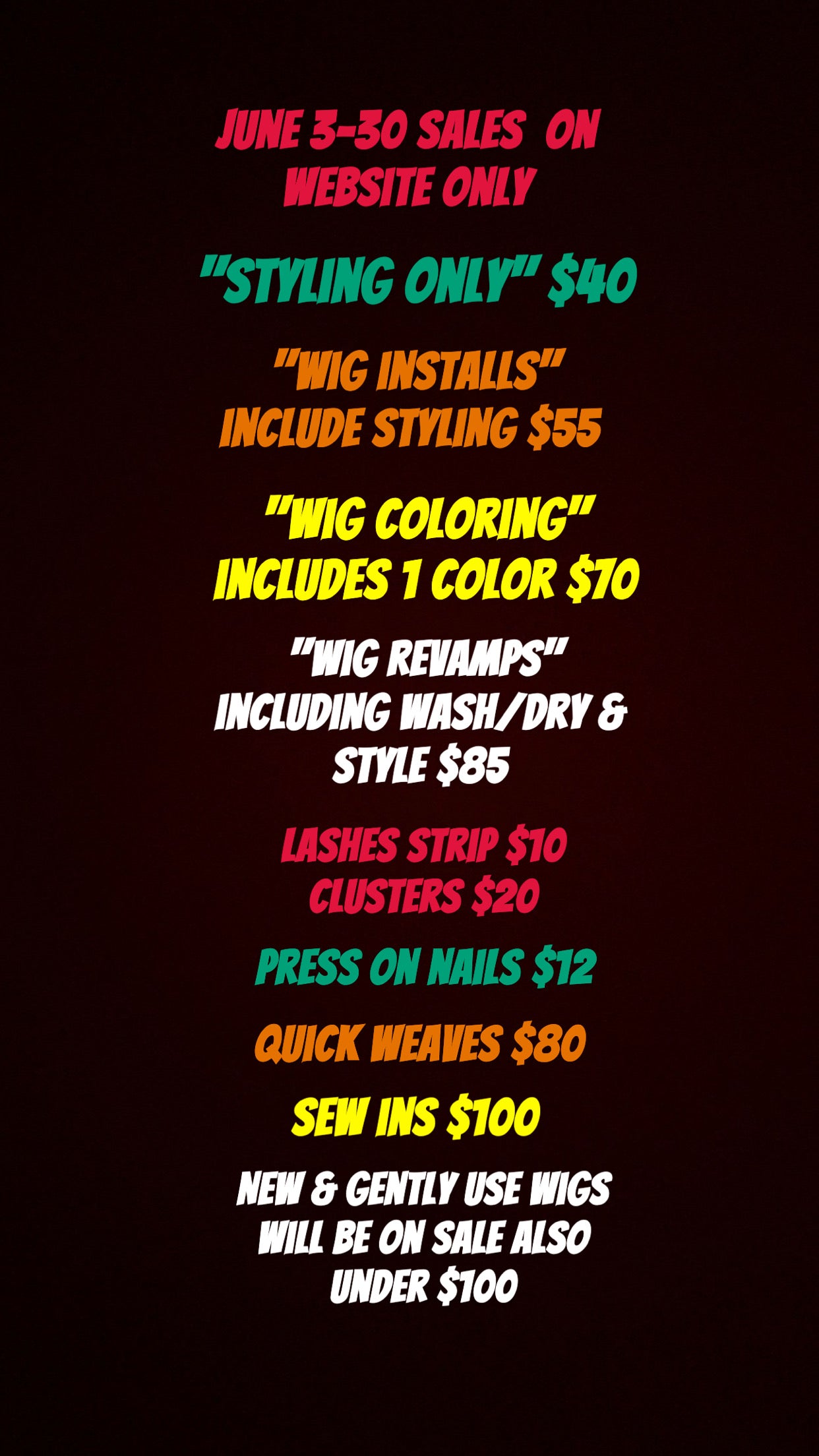 June Sale All Month